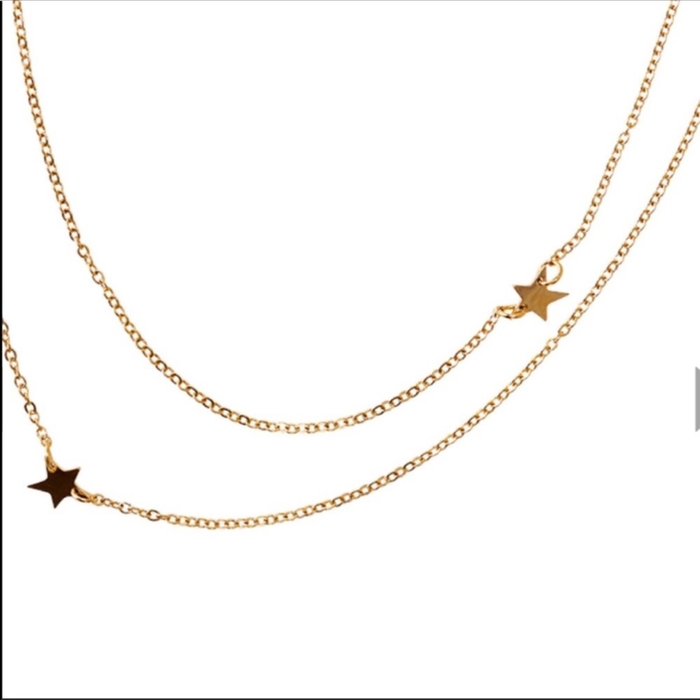🎈SOLD🎈New in the bag⭐️⭐️Star double necklace⭐️ - Picture 1 of 8